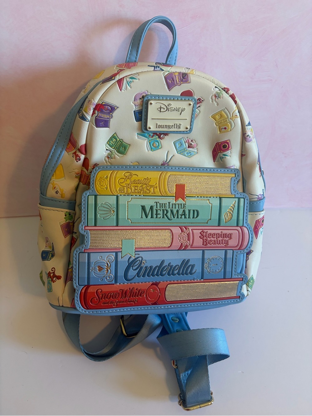 Loungefly Disney Princess Classic Books and Sidekicks Mini Backpack